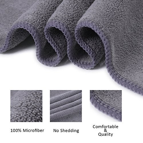 JML Microfiber Towels, Bath Towel Sets (6 Pack, 27" x 55") - Extra Absorbent, Fast Drying, Multipurpose for Bath, Swimming, Fitness, Sports, Yoga, Grey, Yellow, Green - Image 3