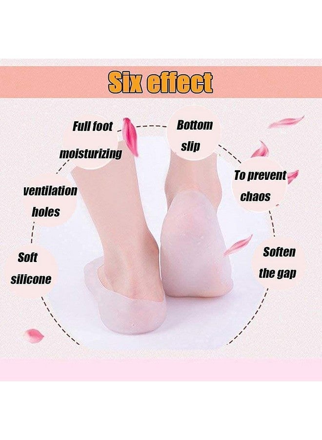 DISONE Silicone Full Length Anti Crack Foot Protector Moisturizing Socks for Foot-Care and Heel Cracks for Men and Women - Image 3