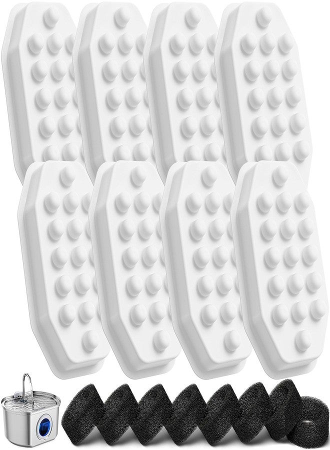 Neareal Official 8 Pack Cat Water Fountain Replacement Filters & Pre-Filter Sponges for 108oz/3.2 Stainless Steel Pet Water Fountain - Image 1