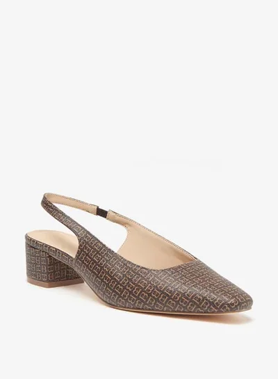 Flora Bella By Shoexpress Women Textured Slingback Mules with Block Heels