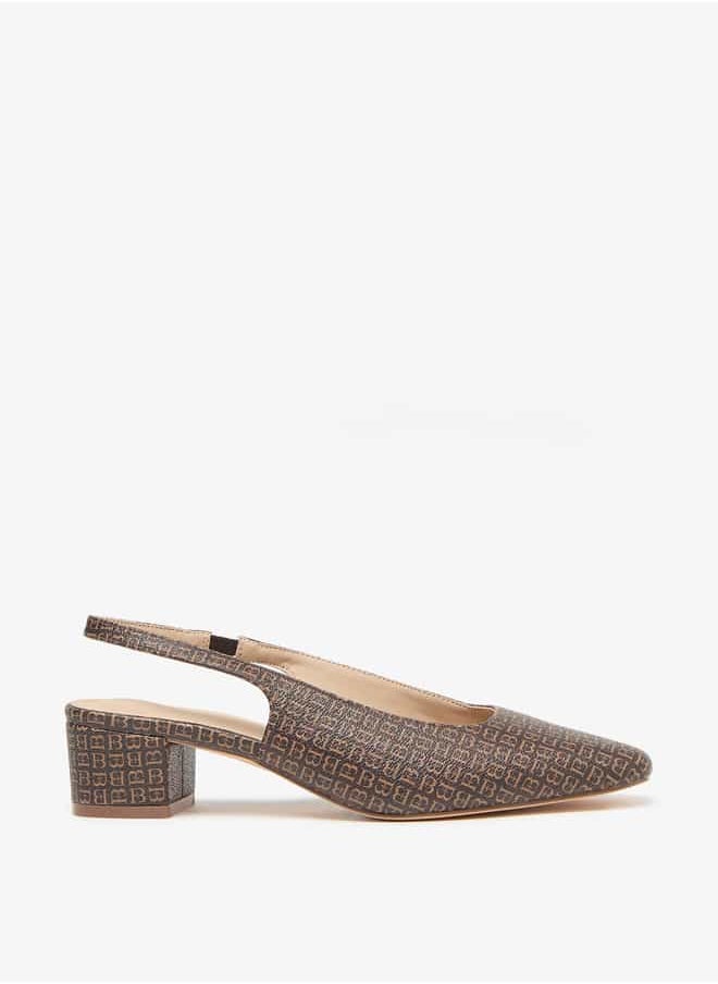 Flora Bella By Shoexpress Women Textured Slingback Mules with Block Heels  - Image 3