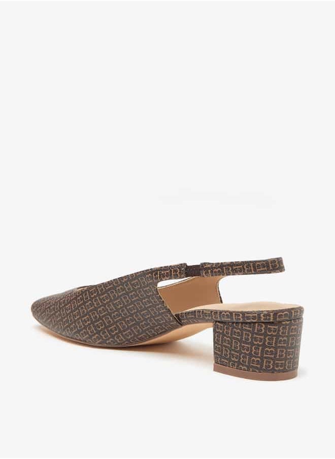 Flora Bella By Shoexpress Women Textured Slingback Mules with Block Heels  - Image 2