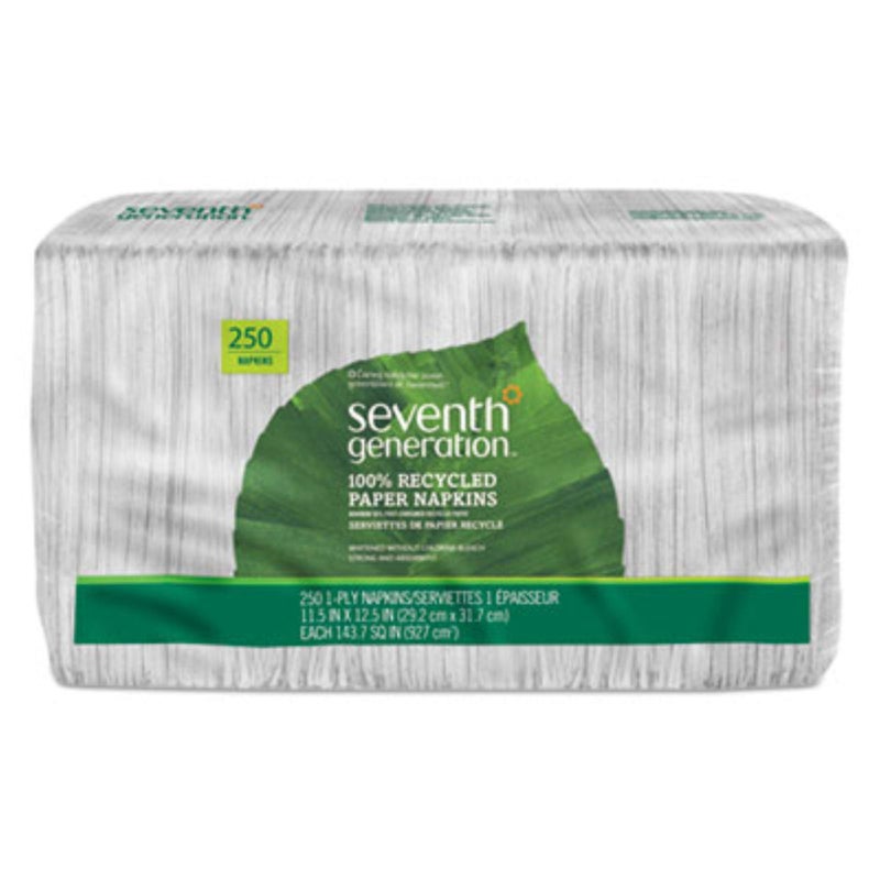 Seventh Generation 1-ply White Napkins - 250 Count Package - Image 2