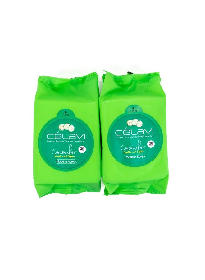 Celavi Cosmetics Celavi Makeup Remover Cleansing Wipes Removing Towelettes 2 Packs 60 Sheets (Cucumber) - Image 1