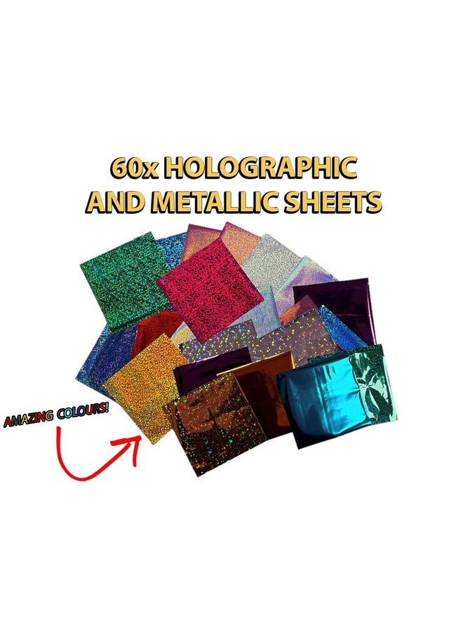 Marvin's Magic - - Magic Foil Rainbow Stickers - Foil, Metallic & Holographic Stickers - Magical Art Supplies - 150 Stickers & More - Image 1