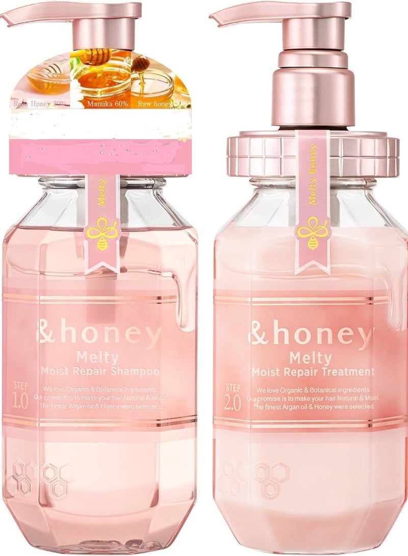 &Honey & Honey (And Honey) Melty Moist Repair Shampoo and Treatment Set - Image 1