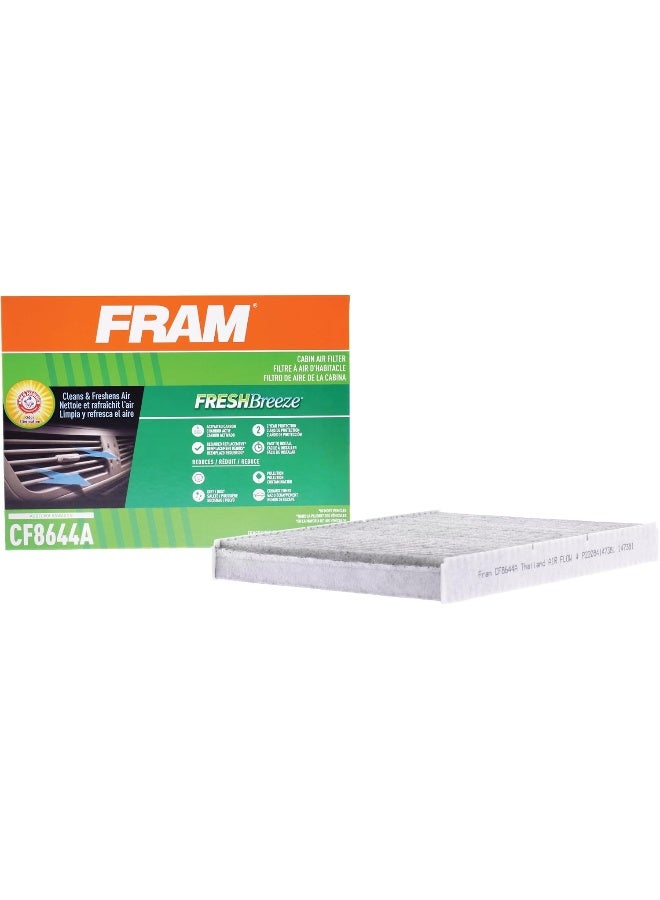 FRAM Fresh Breeze Cabin Air Filter Replacement for Car Passenger Compartment w/Arm and Hammer Baking Soda, Easy Install, CF8644A - Image 1