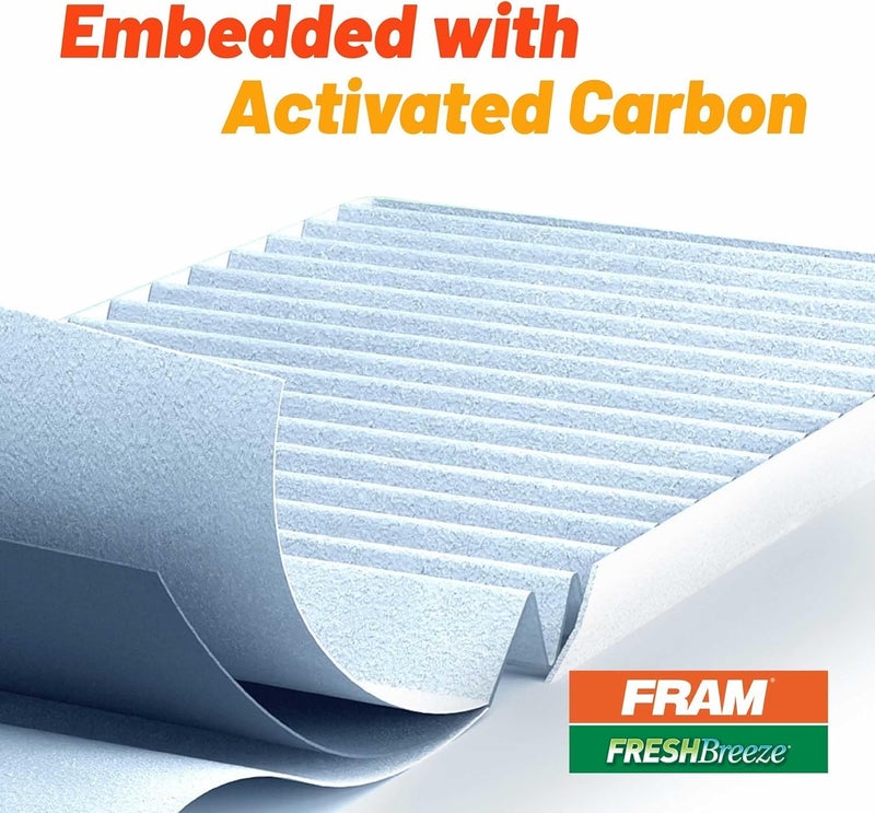 FRAM Fresh Breeze Cabin Air Filter Replacement for Car Passenger Compartment w/Arm and Hammer Baking Soda, Easy Install, CF8644A - Image 5