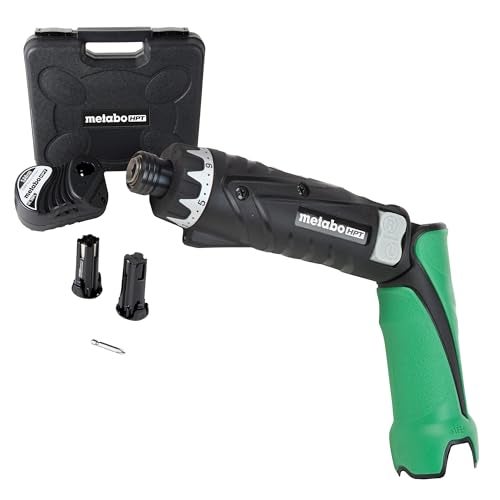 Metabo HPT 3.6V Lithium Ion Cordless Screwdriver Kit, Compact and Lightweight Power Screwdriver with 2 x 1.5Ah Batteries and Quick Charger, 21 + 1 Clutch Settings and Built-In LED Light, DB3DL2 - Image 1