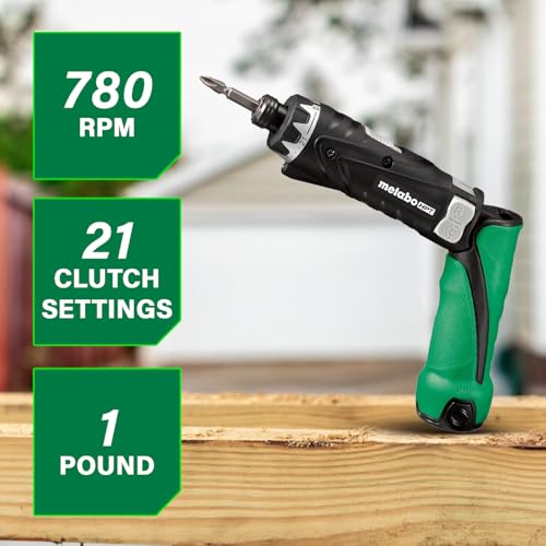 Metabo HPT 3.6V Lithium Ion Cordless Screwdriver Kit, Compact and Lightweight Power Screwdriver with 2 x 1.5Ah Batteries and Quick Charger, 21 + 1 Clutch Settings and Built-In LED Light, DB3DL2 - Image 2