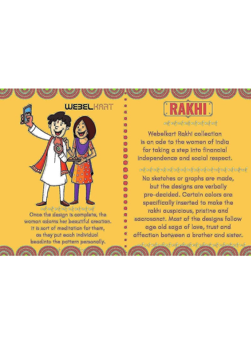 Webelkart Webelkart Designer Rakhi for Brother with My Best Bro Wood Cutout |Gifts for Brother Lumba Rakhi for Bhabhi Rakhi with Roli Chawal Rakhi Sets lumba Rakhi|Latest Rakhi Collection  - Image 4