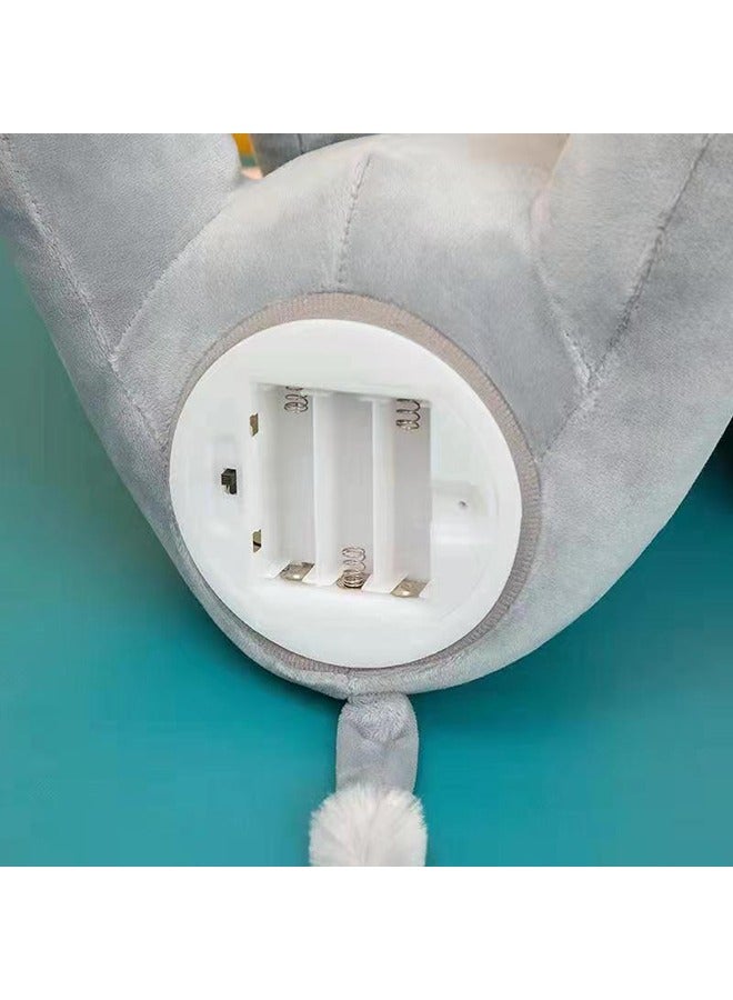 لعبة الفيل الموسيقية المحشوة رمادي/أبيض - Image 2