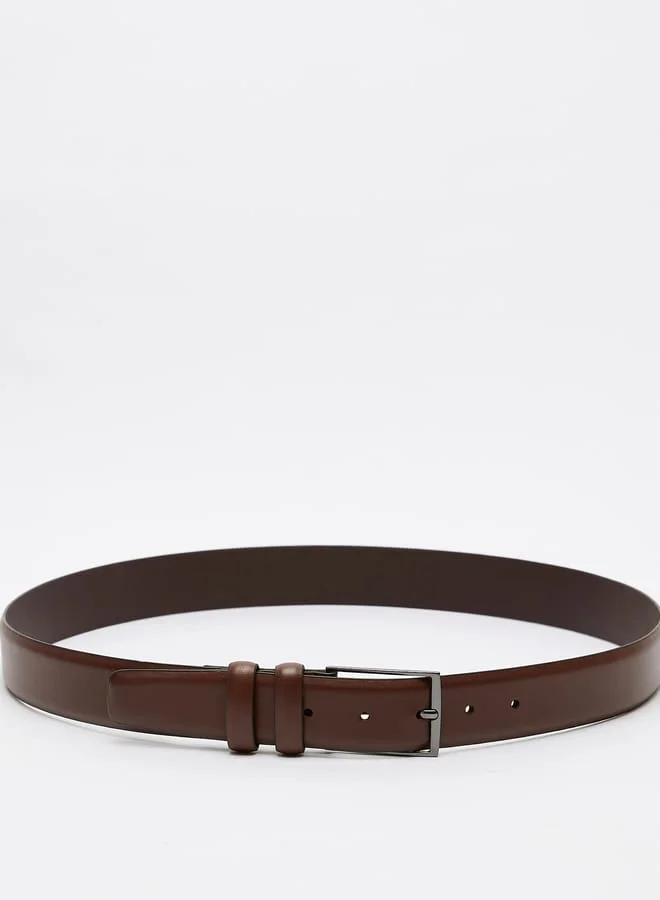 DUCHINI Men's Solid Waist Belt with Pin Buckle Closure