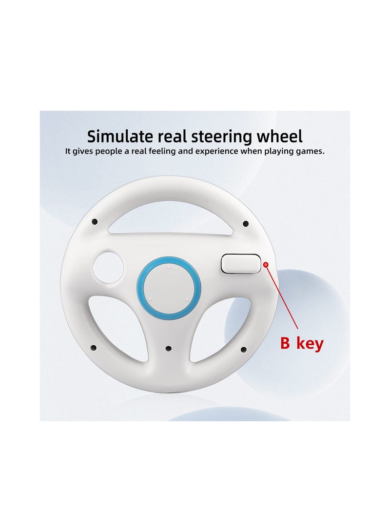 2 Pack Racing Wheels for Nintendo Wii & Wii U Remote Controllers - Steering Wheel Accessories for Mario Kart and Other Racing Games (White)  - Image 4
