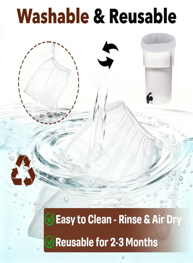 Stitokg 4-Pack Cold Brew Coffee Filter Bag - Compatible with Toddy Cold Brew 5 Gallon System, Washable & Reusable Nylon Mesh Filter for Commercial/Home Brewers, High-Efficiency Filtration - Image 5