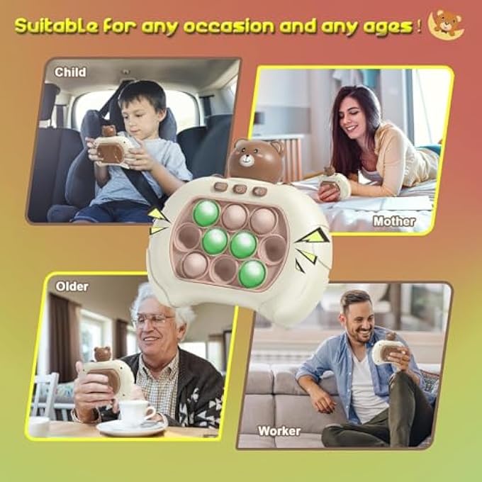 QUICK PUSH BUBBLE COMPETITIVE GAME CONSOLE  FAST REFLEX CHALLENGE, PORTABLE HANDHELD DESIGN, BOOSTS FOCUS & REACTION TIME, STRESS-RELIEF TOY FOR KIDS, PERFECT FOR TRAVEL & PLAYDATES  FUN SENSORY BRE - Image 3