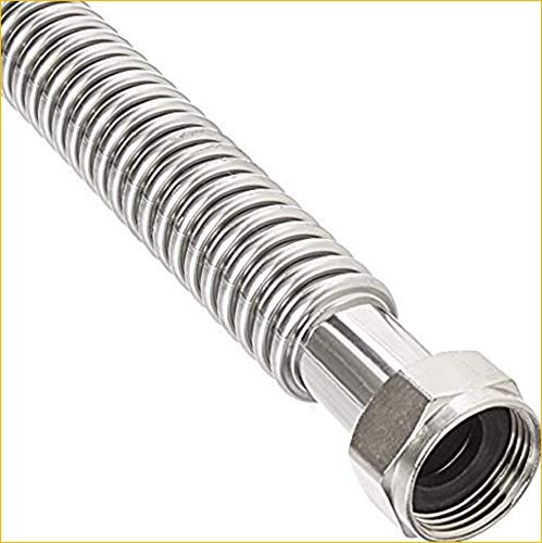 EZ-Fluid 24-Inch,1"FIP x 1" FIP x 24" Corrugated Flexible Stainless Steel Water Heater Connector Water Supply Line Full-Port For Female Iron Water Pipes Fitting,Water softener,Filter,Large Port (1Pc) - Image 5