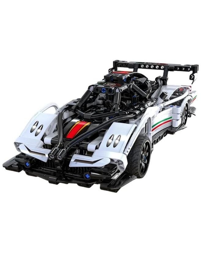 Black & White Sports Racing Car Building Kit – Technic Remote-Control Formula F1 Challenge | Construction Blocks Toy for Kids & Teens  - Image 2