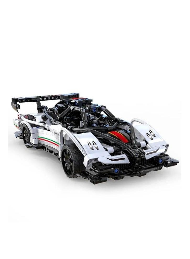 Black & White Sports Racing Car Building Kit – Technic Remote-Control Formula F1 Challenge | Construction Blocks Toy for Kids & Teens  - Image 3