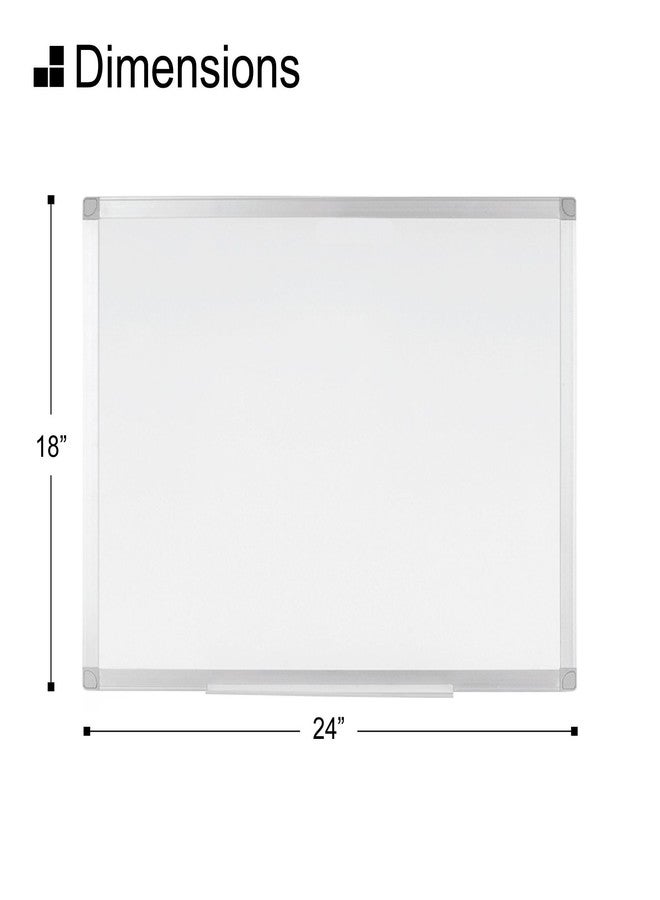 BoardsPlus 24" x 18" Magnetic Dry Erase Whiteboard, Premium Small Porcelain Wall Mounted White Board with Aluminum Frame for The Home or Office - Image 2