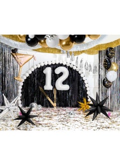 PartyDeco Foil ballon Number ''9'', 86 cm, white  - Image 3
