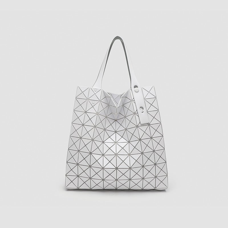 Japanese Summer Niche High-End Shoulder Underarm Bag Large Tote Bag Portable Geometric Diamond Bag - Image 2