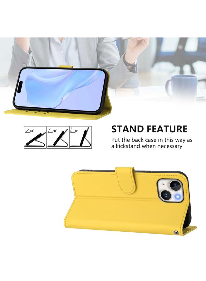 Zaboon Case For iPhone 12 mini Skin Feel Solid Color Leather Phone Case with Lanyard - Image 3