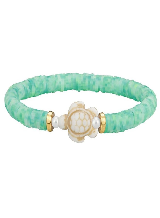 KZL Rainbow Set Sea Turtle Clay Beaded Stretch Bracelet Bohemia Surfer Heishi Bracelets for Women Men Sea Turtle Tracking Bracelet Summer Beach Jewelry Gifts -Set 4 - Image 4