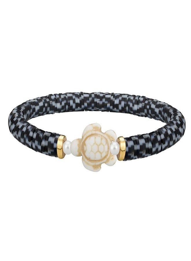KZL Rainbow Set Sea Turtle Clay Beaded Stretch Bracelet Bohemia Surfer Heishi Bracelets for Women Men Sea Turtle Tracking Bracelet Summer Beach Jewelry Gifts -Set 4 - Image 3