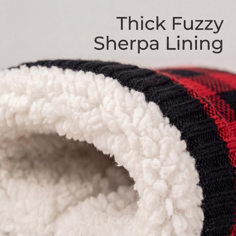 Cozylook Men's Boot Slippers Warm Fuzzy Slippers for Men Indoor Soft Sole Non Slip Size 12-13 - Image 5