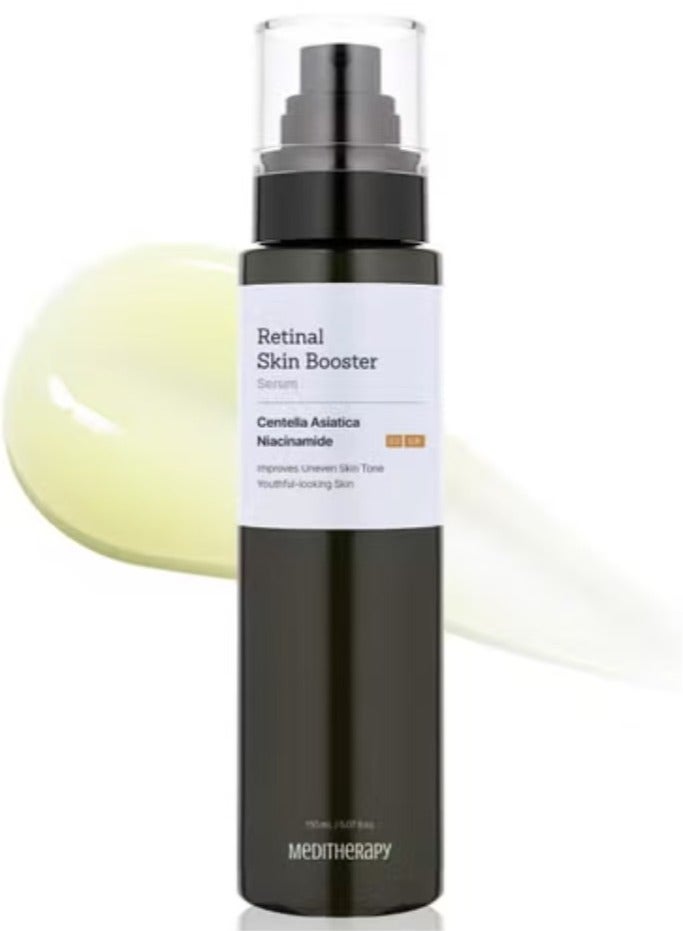 MEDITHERAPY Retinal Skin Booster Serum 5.07 Fl. Oz for Beginner & Sensitive Skin - Advanced Retinol Serum for Face and Body - Vegan Retinaldehyde Facial Serum for Uneven Skin Tone & Fine Lines - Image 1