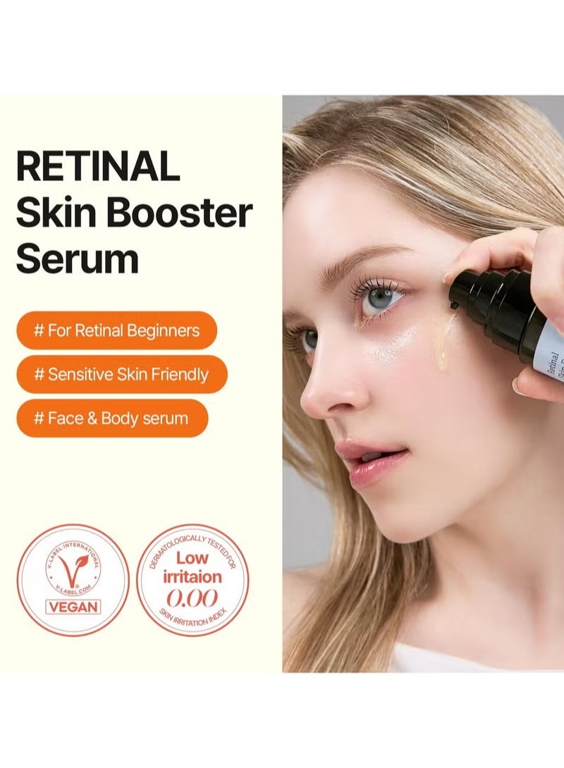 MEDITHERAPY Retinal Skin Booster Serum 5.07 Fl. Oz for Beginner & Sensitive Skin - Advanced Retinol Serum for Face and Body - Vegan Retinaldehyde Facial Serum for Uneven Skin Tone & Fine Lines - Image 2