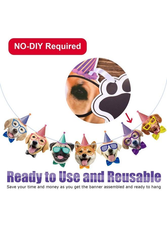 Blulu Dog Birthday Banner Birthday Garland Dog Theme Party Bunting Decoration Baby Shower Party Supplies (Dog)  - Image 4