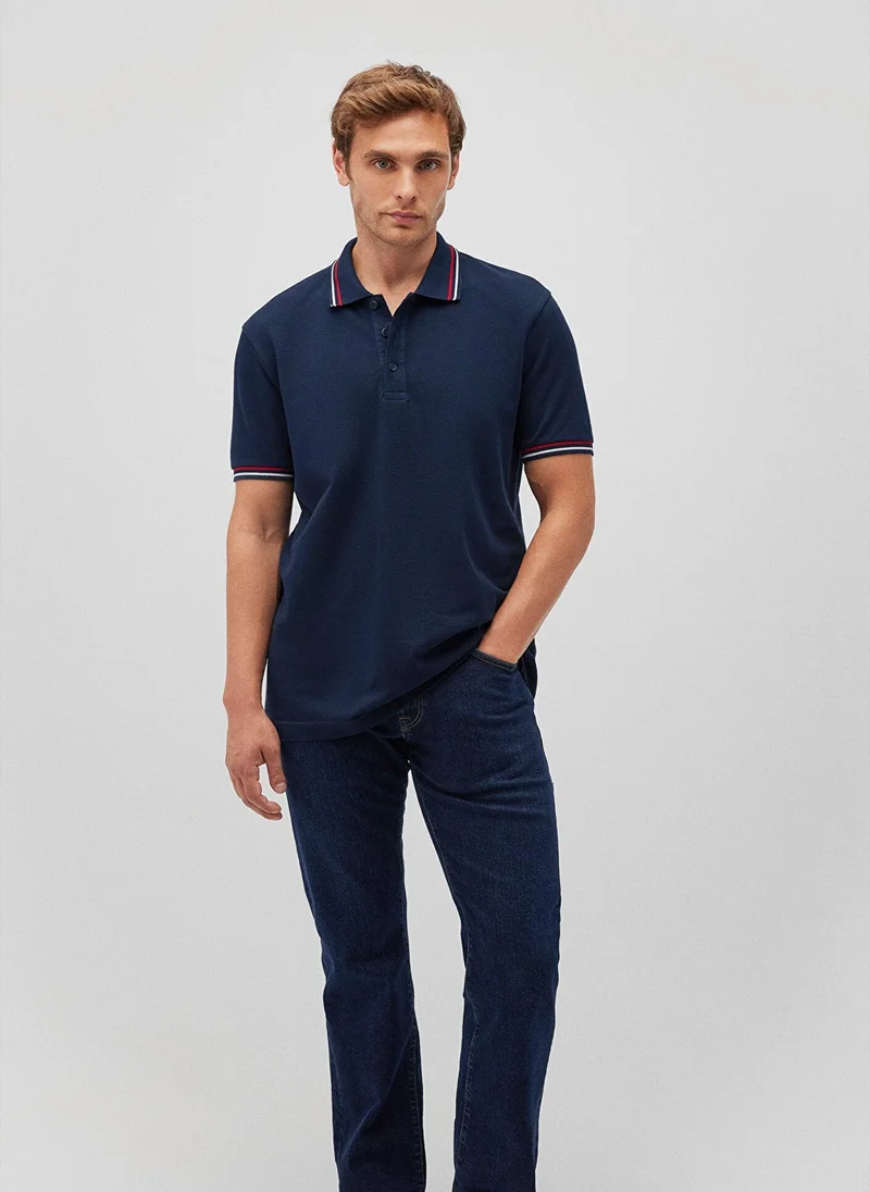 مافي Navy Polo T-Shirt