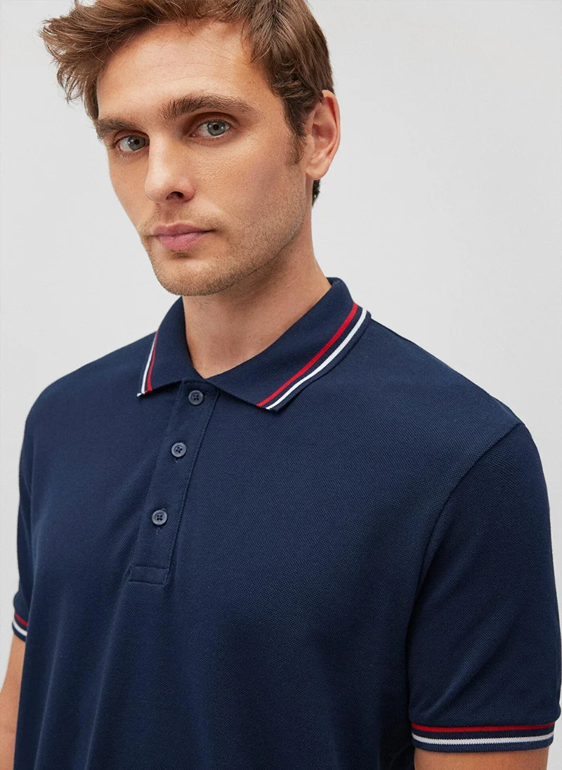 مافي Navy Polo T-Shirt