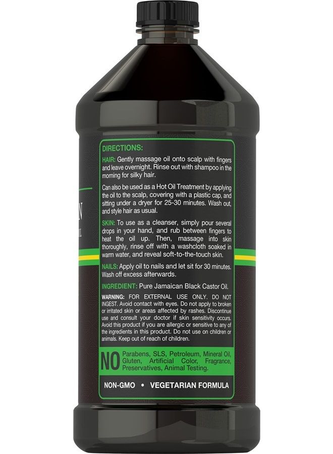 Jamaican Black Castor Oil 16oz | Nourish Hair, Skin, and Nails | All Natural Hypoallergenic Conditioner
