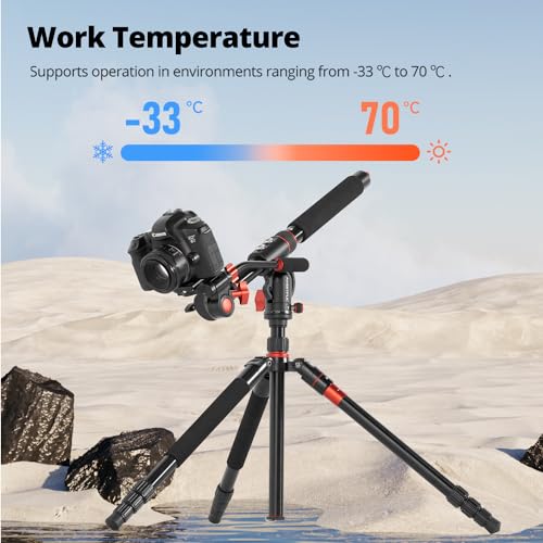 AMBITFUL 42" Heavy Duty Aluminum Tripod Boom Arm Horizontal Center Column arm with Sandbag, 360° Rotatable Overhead Photography Arm for Camera, 22lbs Load Capacity (Tripod Arm) - Image 4