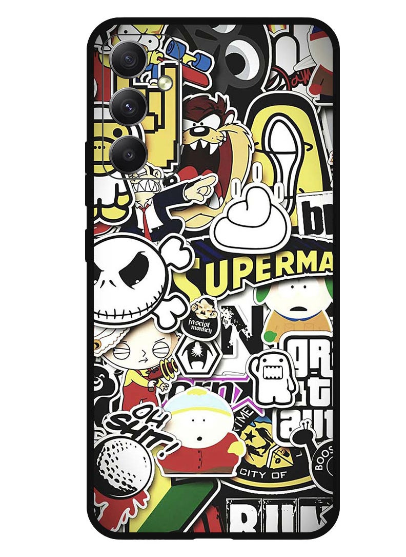 Theodor - Protective Case Anti Scratch Shock Proof Bumper Cover For Samsung Galaxy A05s Cartoon Collage - Image 1