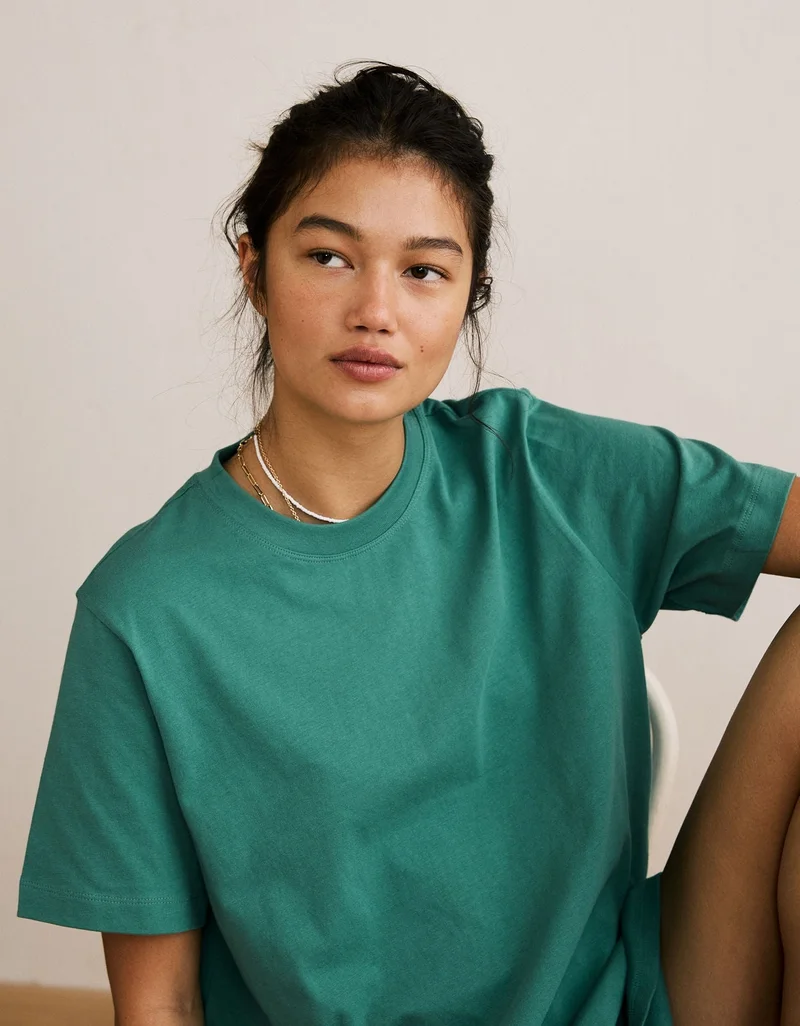American Eagle  AE Relaxed Fit Everyday Luxe T-Shirt for Women | Best Price UAE