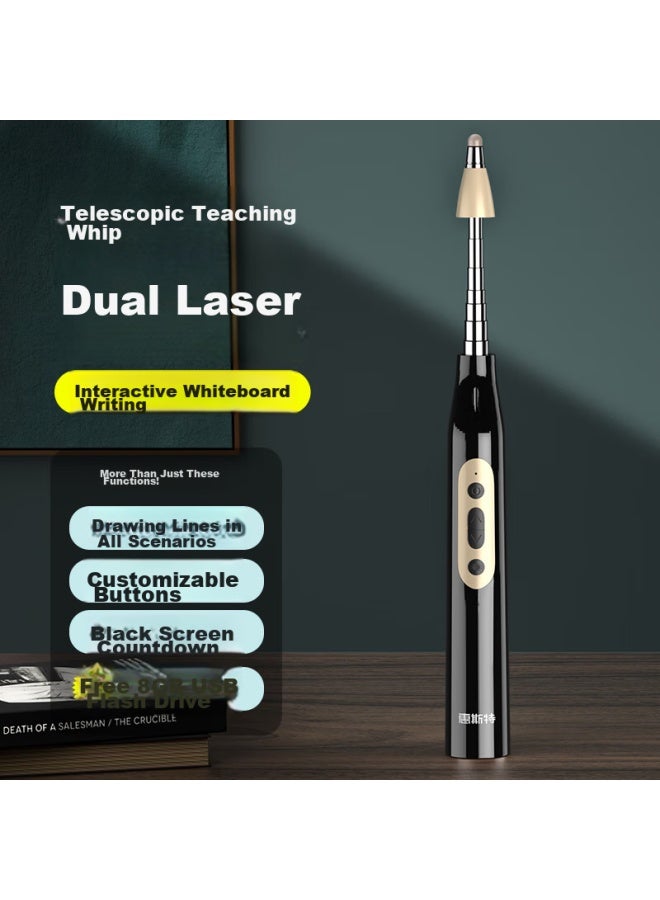 Whist While I6s Page-turning Pen, Digital Laser Pointer, Spotlight Magnifier, Red Light Telescopic Pointer, Teacher-specific Electronic Whiteboard Touch Writing Pen, Ppt Lecture Pen, Projection Pen, 8gb Usb Flash Drive - Image 5