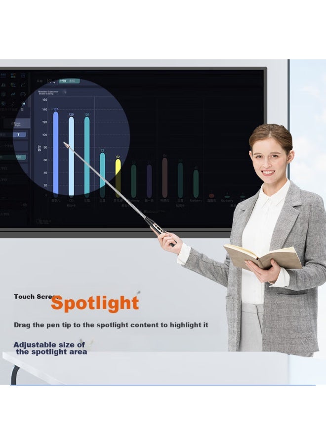 Whist While I6s Page-turning Pen, Digital Laser Pointer, Spotlight Magnifier, Red Light Telescopic Pointer, Teacher-specific Electronic Whiteboard Touch Writing Pen, Ppt Lecture Pen, Projection Pen, 8gb Usb Flash Drive - Image 3
