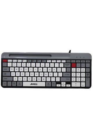 Wired Slim Chocolate Office Keyboard With Mobilephone Holder K37 , for computer and lap top Full size with 100 Keys , cable USB Speed interface , adjustable height in to give comfort to the hand while working . It can be used at home, office and personal use. - pzsku/ZA795D4D4033BA9DA6599Z/45/1743166915/57e09473-d487-409d-85a4-7f47a1384d80