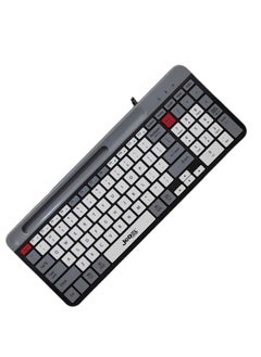 JeDEL Wired Slim Chocolate Office Keyboard With Mobilephone Holder K37 , for computer and lap top Full size with 100 Keys , cable USB Speed interface , adjustable height in to give comfort to the hand while working . It can be used at home, office and personal use.  - Image 2