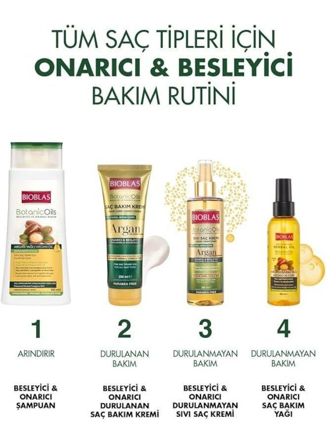 BIOBLAS BOTANIC OILS NOURISHING AND REPAIRING CARE ARGAN OIL SHAMPOO FOR ALL HAIR TYPES 360 ML PARABEN FREE+150 ML SHAMPOO GIFT - Image 4