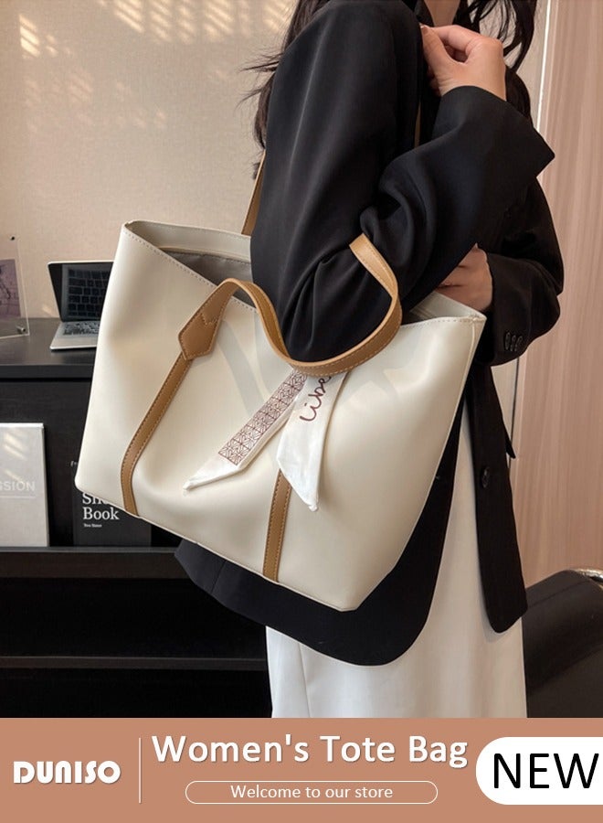 DUNISO حقيبة كتف نسائية من الجلد الصناعي حقيبة يد بسعة كبيرة حقيبة دلو عصرية حقيبة سفر للنساء والفتيات وطلاب الجامعات - Image 1
