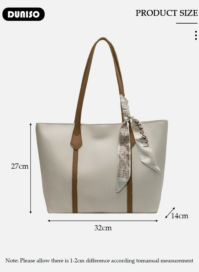 DUNISO حقيبة كتف نسائية من الجلد الصناعي حقيبة يد بسعة كبيرة حقيبة دلو عصرية حقيبة سفر للنساء والفتيات وطلاب الجامعات - Image 4