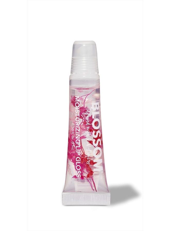Blossom Scented Moisturizing Lip Gloss Tubes, Infused with Real Flowers, 0.3 fl. oz/9ml, Cherry - Image 1