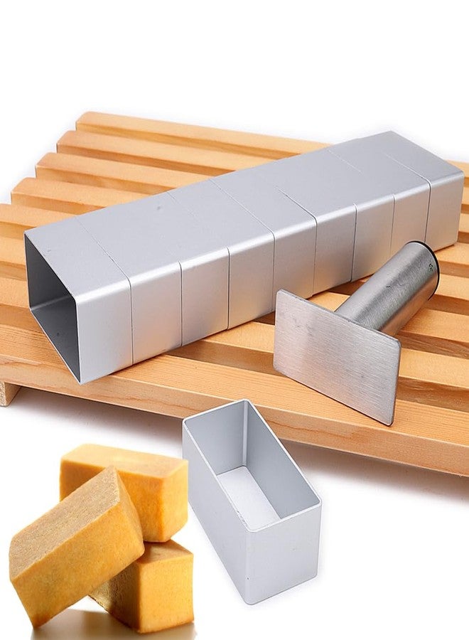 lobake 2.7cm heightened lengthened rectangle aluminium pineapple cake mold stainless steel stamp fondant candy mooncake moulding tools - Image 1