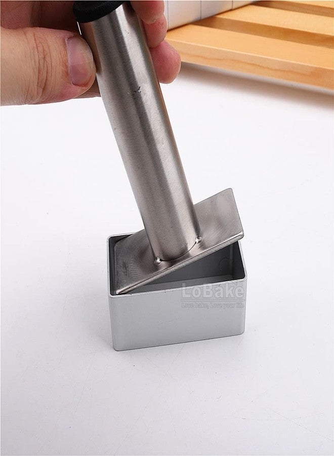 lobake 2.7cm heightened lengthened rectangle aluminium pineapple cake mold stainless steel stamp fondant candy mooncake moulding tools - Image 3