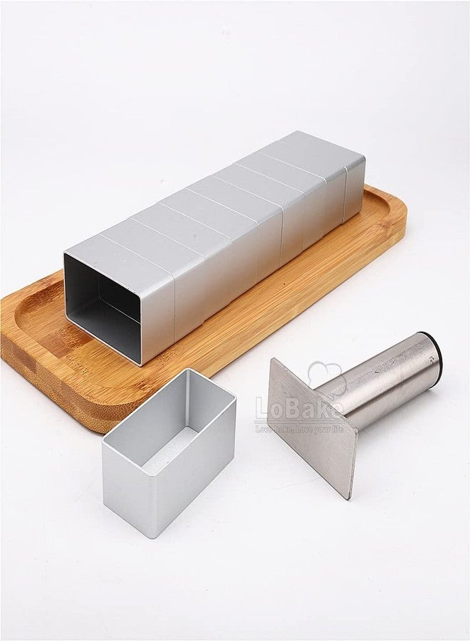 lobake 2.7cm heightened lengthened rectangle aluminium pineapple cake mold stainless steel stamp fondant candy mooncake moulding tools - Image 4